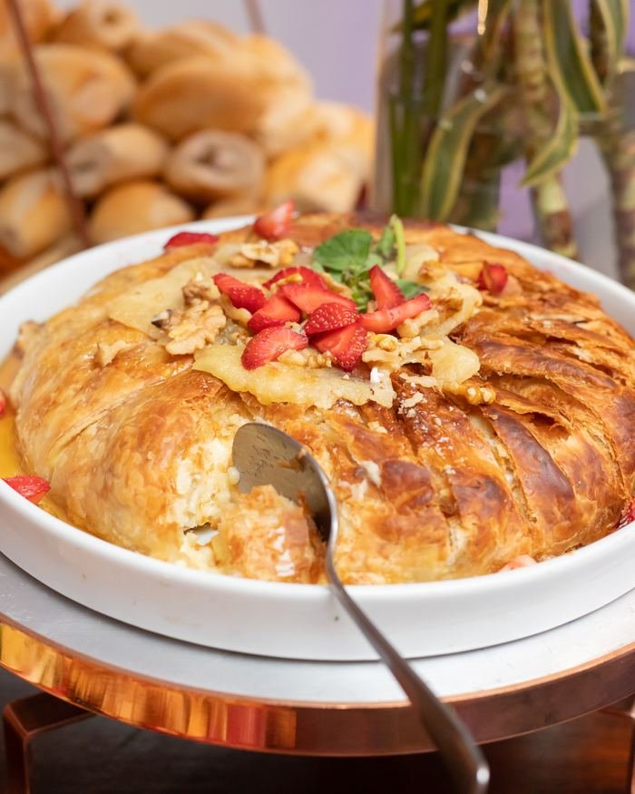 Torta salgada servida no Buffet Masterday